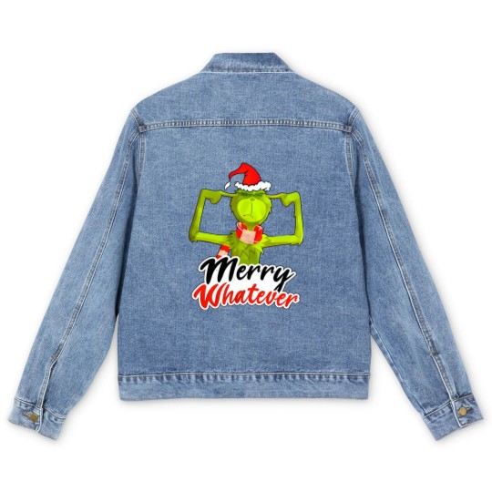 Discover The funny character Merry Whatever Men's Denim Jackets