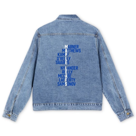 Discover Maple Leafs Wordle 2023 Maple Leafs Wordle 2023 Men's Denim Jackets