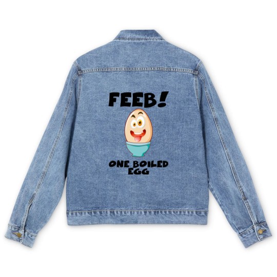 Discover Feeb...One Boiled Egg - Egg - Men's Denim Jackets