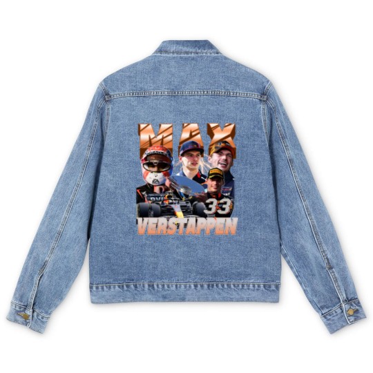 Discover Max Ver stappen Vintage Men's Denim Jackets, Ver stappen Racing Men's Denim Jackets