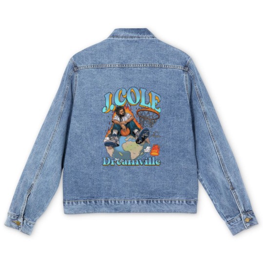 Discover J Cole Dreamville Vintage Men's Denim Jackets, J Cole Men's Denim Jackets, Rap Hip Hop, J Cole Merch