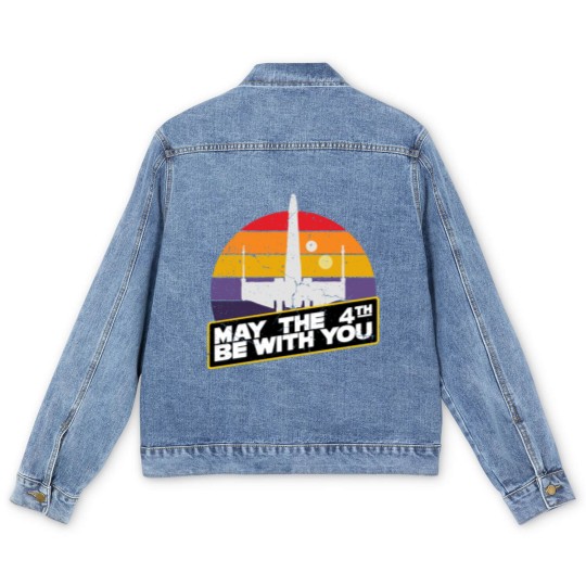 Discover May the 4th be with you, my the fourth be with you Men's Denim Jackets