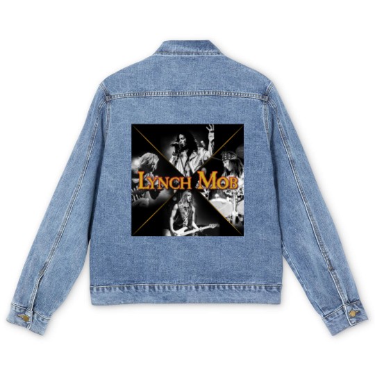 Discover Lynch Mob World Tour Men's Denim Jackets, Vintage Lynch Mob Band Men's Denim Jackets, Retro Lynch Mob Band Men's Denim Jackets
