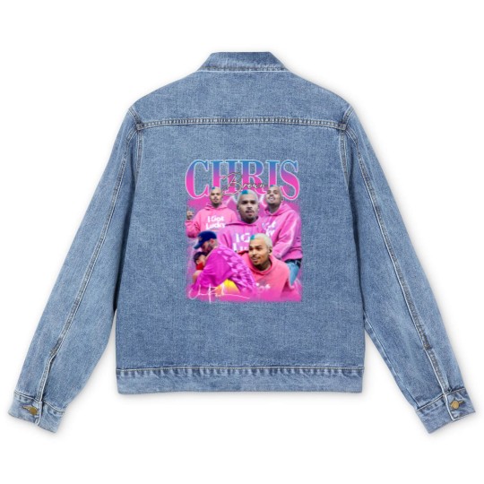 Discover Chris Brown Men's Denim Jackets, Chris Brown Lover Men's Denim Jackets, Chris Brown