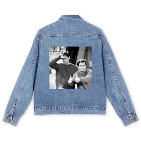 Discover Chand.ler Retro Friends Men's Denim Jackets , Chand.ler Bing graphic Men's Denim Jackets