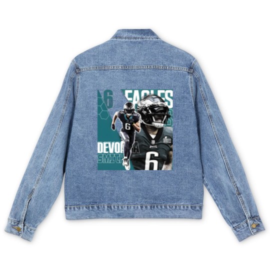 Discover DeVonta Smith Football DesignEagles Men's Denim Jackets