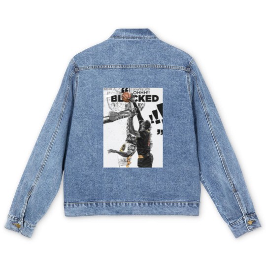 Discover LeBron James Chasedown Block Andre Iguodala Men's Denim Jackets