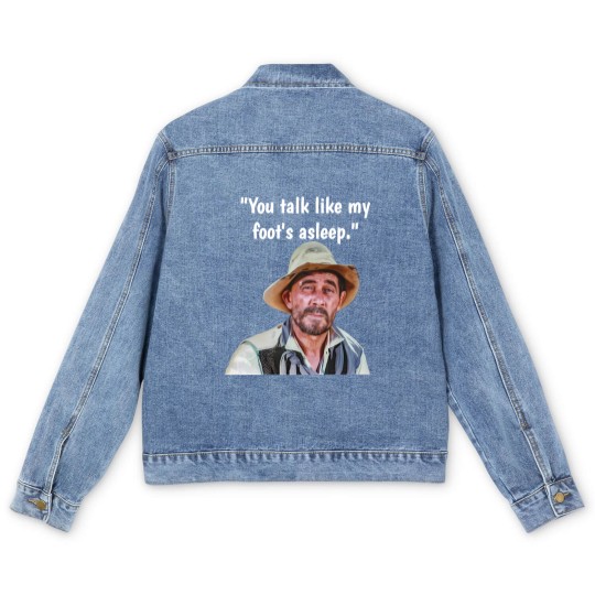 Discover Vintage TV Westerns Festus Gunsmoke "You Talk Like My Foot's Asleep"  Men's Denim Jackets Men's Denim Jackets