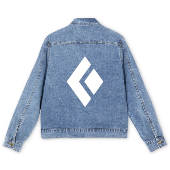 Discover Outdoor Adventure-Black Diamond Logo Men's Denim Jackets