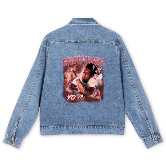 Discover Moneybagg Yo Rap Men's Denim Jackets, Rapper Bootleg Vintage 90s Y2K Style