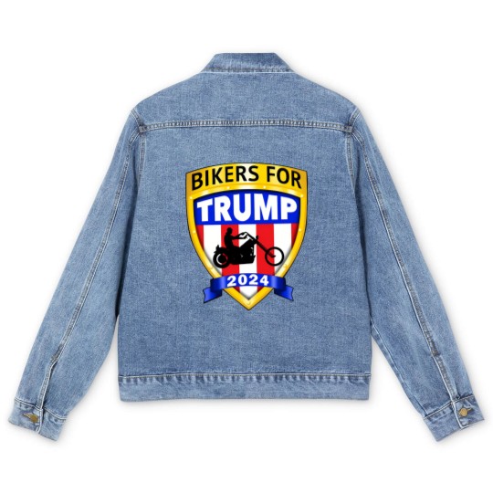 Discover Bikers for Trump 2024 American Men's Denim Jackets
