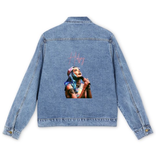 Discover Halsey Vintage Style Photoshoot Men's Denim Jackets, Halsey Aesthetic Men's Denim Jackets