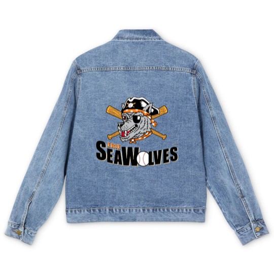 Discover erie seawolves logo Men's Denim Jackets