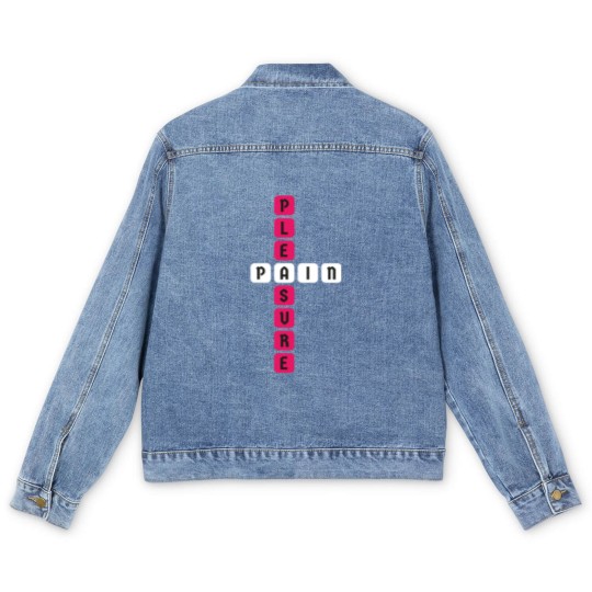 Discover BDSM Sub Dom Pleasure Pain Devot Dominant Fetish Men's Denim Jackets