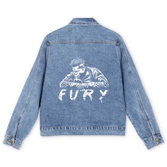 Discover Fury  movie white Men's Denim Jackets