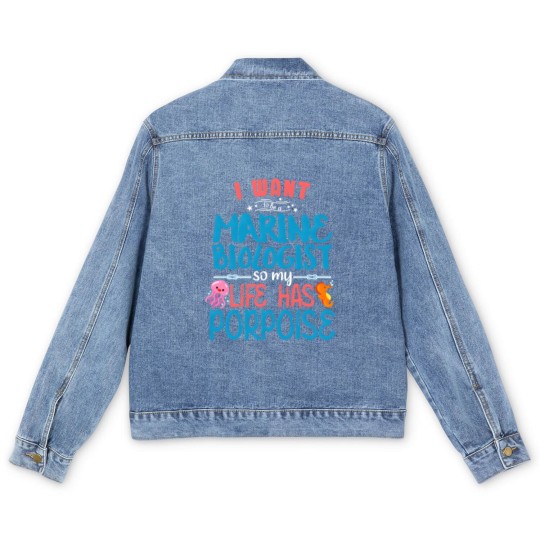 Discover Marine Biology Future Marine Biologist Gift Saying Men's Denim Jackets