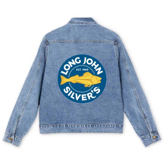 Discover Long John Silvers Restaurant Logo Men's Denim Jackets