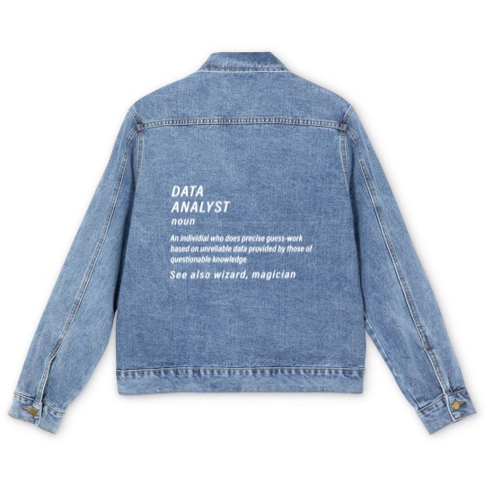 Discover Funny Data Men's Denim Jackets for Data Analysts Gift Men Men's Denim Jackets