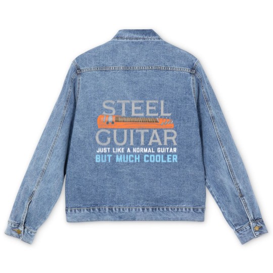 Discover Steel Guitar For Guitar Player Men's Denim Jackets