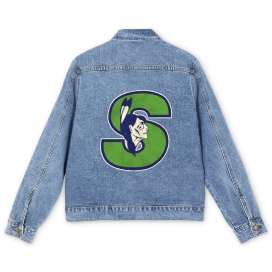 Discover Springfield Indians Retro Defunct Ice Hockey (1) Men's Denim Jackets