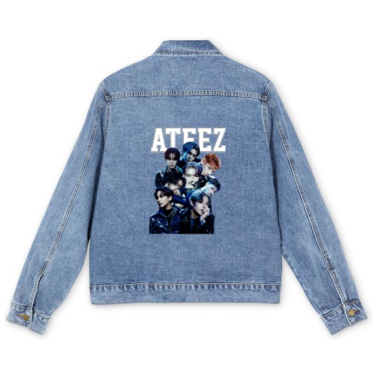 Discover Ateez Vintage Men's Denim Jackets, Ateez Men's Denim Jackets,Ateez Break The Wall Men's Denim Jackets