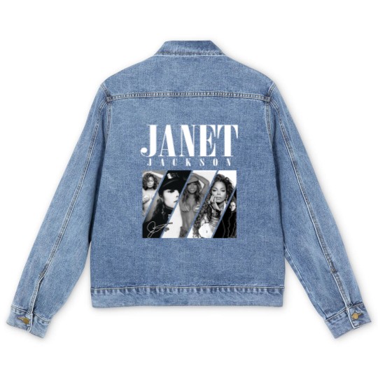 Discover Janet Jackson Signature Men's Denim Jackets, 90s Vintage Janet Jackson Men's Denim Jackets
