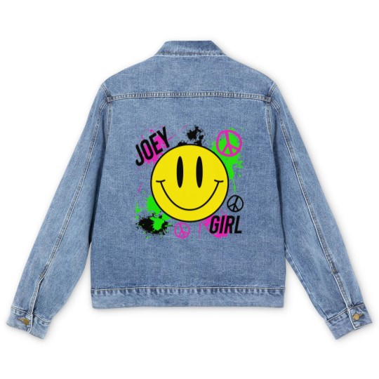 Discover Joey Girl NKOT Block Men's Denim Jackets, Joey McIntyre, New Kids on Block, Retro, 80s, 90s Short-Sleeve Men's Denim Jackets