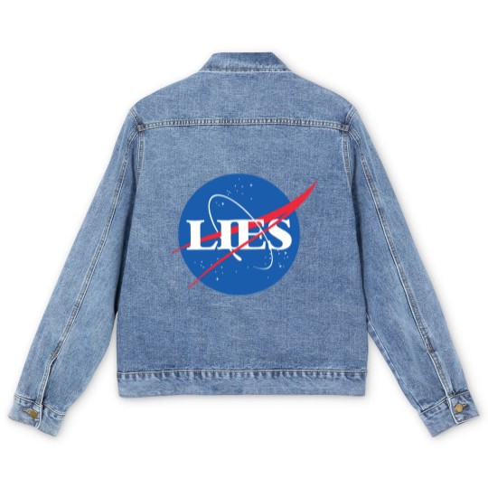 Discover NASA LIES LOGO NASA LIES LOGO NASA LIES LOGO Men's Denim Jackets