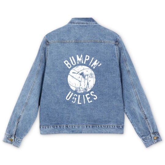 Discover Volleyball Team Men's Denim Jackets For Men & Women - Bumpin' Uglies - Bumping Uglies Men's Denim Jackets