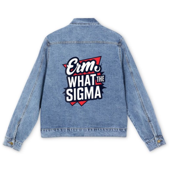 Discover wos erm, what the sigma funny meme Men's Denim Jackets