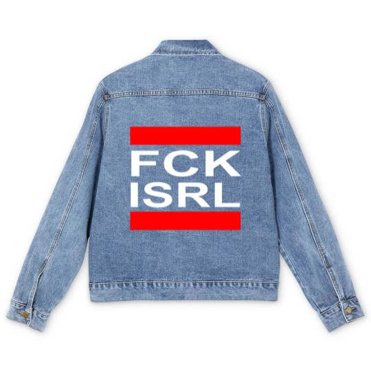 Discover Fck Isrl - Free Palestine - Boycott Israel dance Men's Denim Jackets