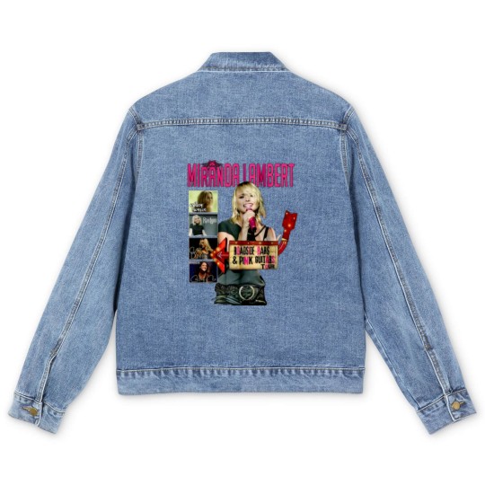 Discover MIRANDA LAMBERT Roadside Bar  Pink Guitars Tour 2019 Men's Denim Jackets