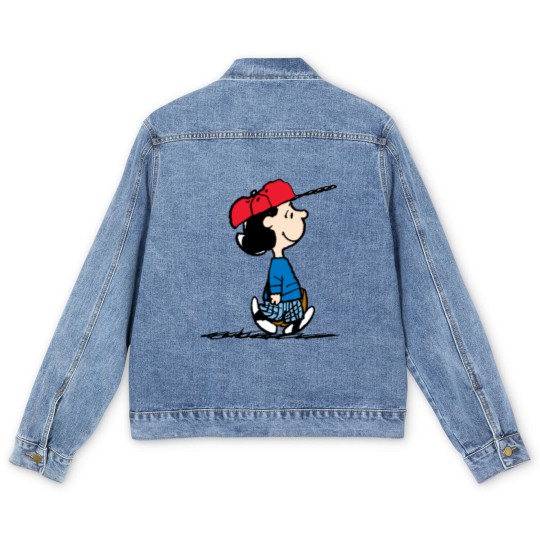 Discover Peanuts | Lucy Playing Baseball Men's Denim Jackets