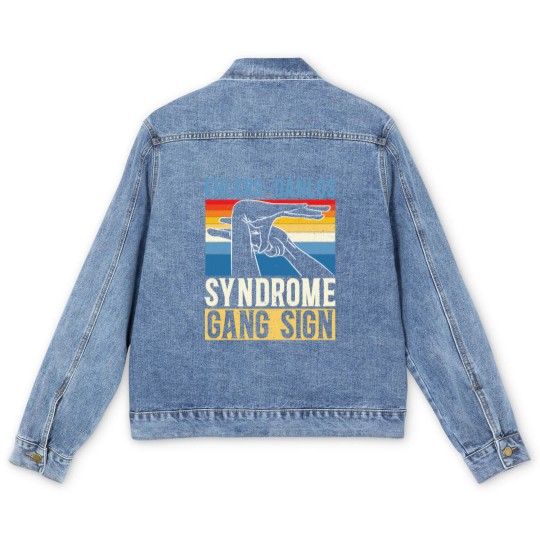 Discover Ehlers-Danlos Syndrome Gang Sign EDS HSD Men's Denim Jackets