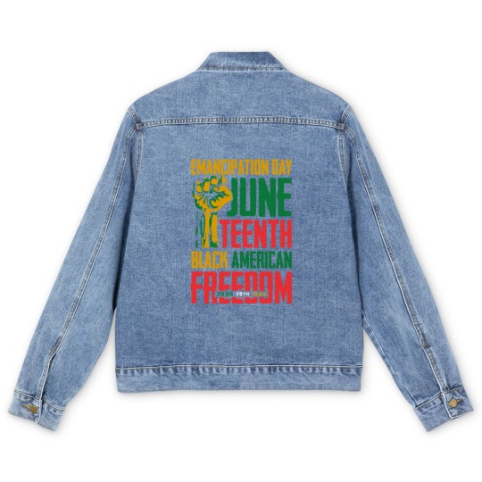 Discover Juneteenth Men's Denim Jackets Women Juneteenth