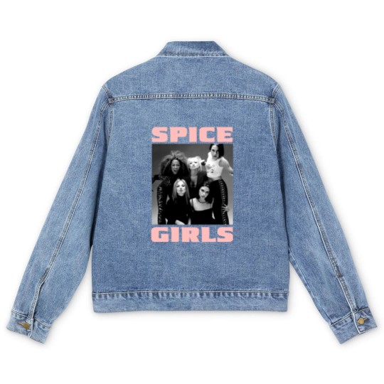 Discover Vintage 90s Spice Girls Graphic Unisex Black Men's Denim Jackets