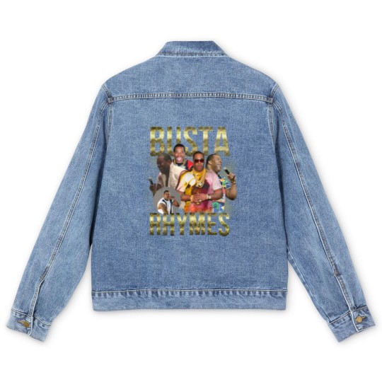 Discover Busta Rhymes Men's Denim Jackets Vintage Hip Hop 90s Retro Graphic Men's Denim Jackets