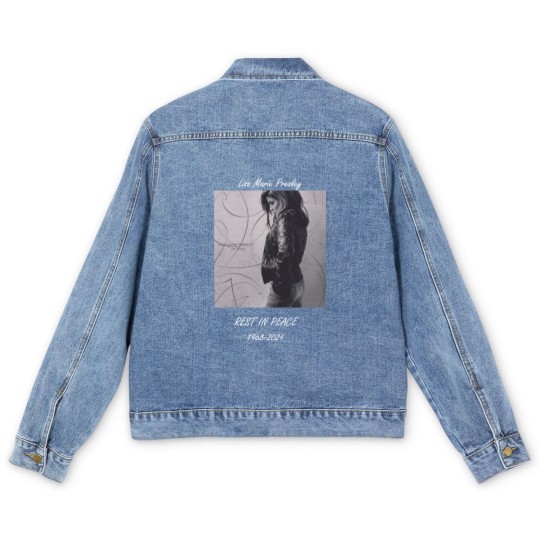 Discover RIP Lisa Marie Presley Men's Denim Jackets, Lisa Marie Presley 1968-2023 Men's Denim Jackets, RIP LMP Men's Denim Jackets, Lisa Marie Presley Men's Denim Jackets