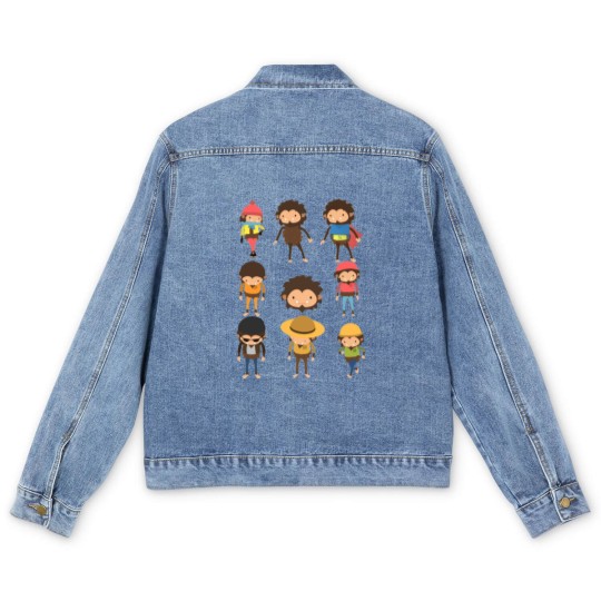 Discover Sneaky Sasquatch Poster Men's Denim Jackets
