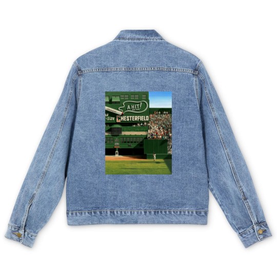 Discover Baseball Art - Colorized ‘The Catch’ by Willie Mays Men's Denim Jackets