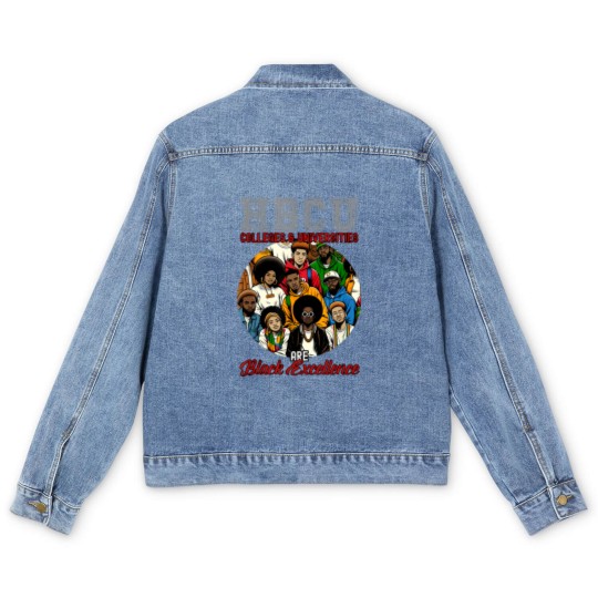 Discover hbcu excellence colleges and universities grad alumni Men's Denim Jackets