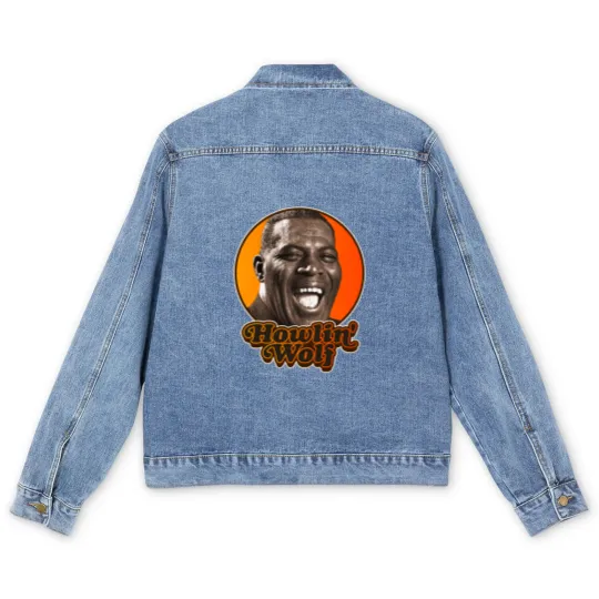 Discover Retro Howlin&39; Wolf Tribute Men's Denim Jackets