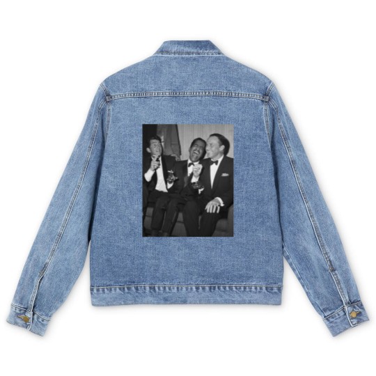 Discover The Rat Pack Frank Sinatra Sammy Davis Jr Dean Martin Las Vegas The Mob Rat Pack Classi Men's Denim Jackets