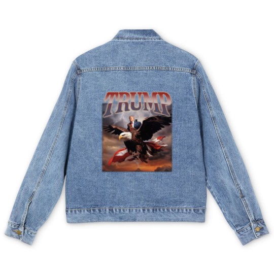 Discover Donald Trump Eagle Men's Denim Jackets Top Funny Election Campaign 2024