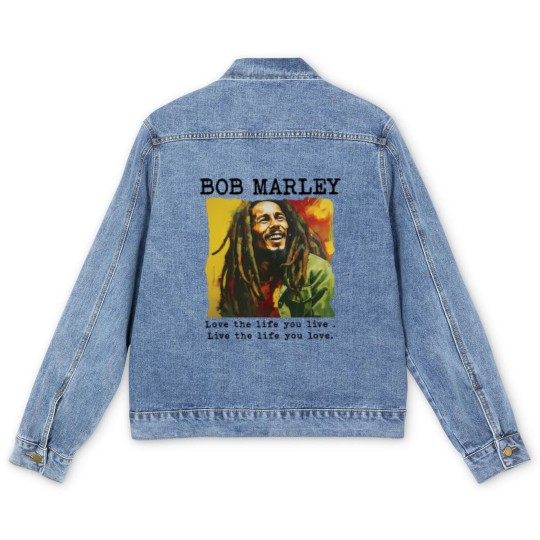 Discover Every Little Thing Gonna Be Alright Bob Marley Men's Denim Jackets