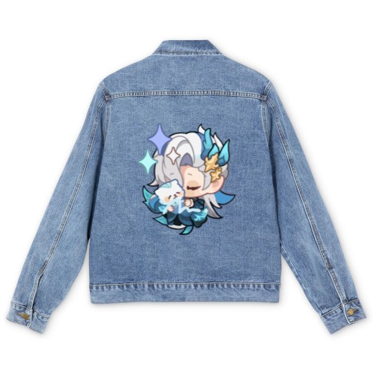 Discover Neuvillette Genshin Impact Canvas Print Men's Denim Jackets