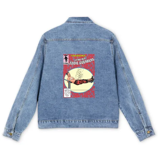 Discover Rare Eddie Guerrero Men's Denim Jackets Cotton Unisex S-5XL Men's Denim Jackets