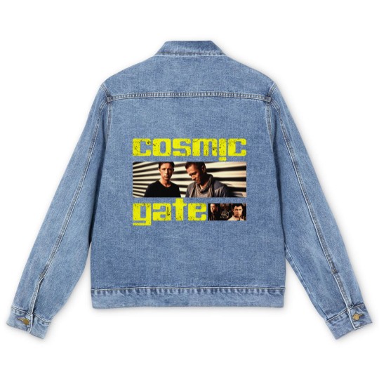 Discover cosmic gate trance dessign Men's Denim Jackets