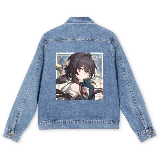 Discover Honkai Star Hail - Ruan Mei  Valentines Day Artwork 2024 Men's Denim Jackets