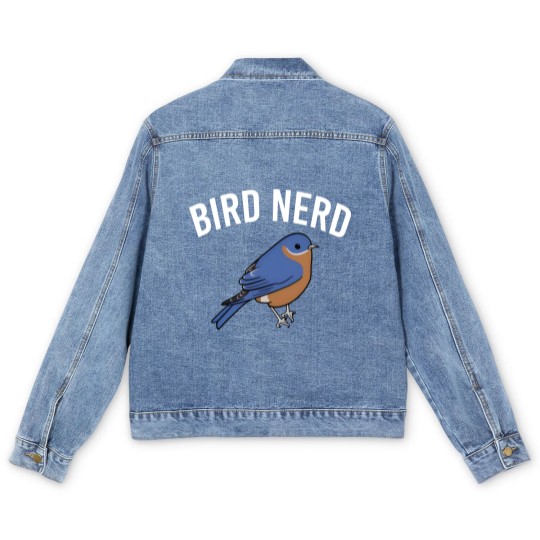 Discover Birds Nerd Funny Birds Birding Birdwatching Birds Men's Denim Jackets